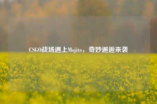 CSGO战场遇上Mojito，奇妙邂逅来袭
