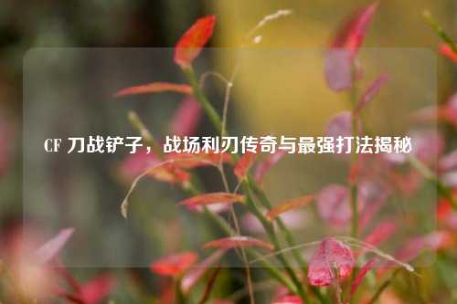 CF 刀战铲子，战场利刃传奇与最强打法揭秘